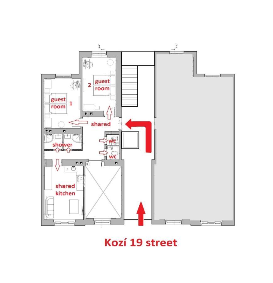 Room & Parking Assistance Prag Eksteriør billede